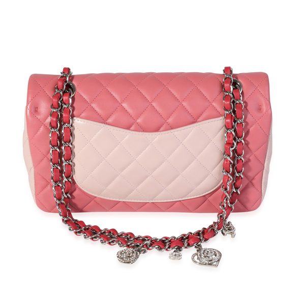 Chanel Pink & Red Quilted Lambskin Valentine's Day Single Flap Bag - Picture 3 of 8